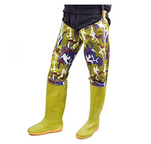 HWBZSZY Unisex Mehrzweck Regen Schuhe mit Weiche rutschfeste Gummilaufsohle, 80Cm Nylon PVC Angel Stiefel Leichte Wasserdicht Watthosen Farming Hose + Boot Schuhe,Beige,40 EU HWBZSZY Unisex Mehrzweck Regen Schuhe mit Weiche rutschfeste Gummilaufsohle, 80Cm Nylon PVC Angel Stiefel Leichte Wasserdicht Watthosen Farming Hose + Boot Schuhe,Beige,40 EU von HWBZSZY