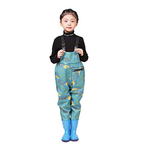 HWBZSZY wasserdichte Wathose für Jungen und Mädchen, rutschfest Bootfoot Kids Gummi Watstiefel mit Verstellbarer Schultergurt, Verdickt Jagd und Fischerei Jugend Angelschuhe,Grün,31 EU HWBZSZY wasserdichte Wathose für Jungen und Mädchen, rutschfest Bootfoot Kids Gummi Watstiefel mit Verstellbarer Schultergurt, Verdickt Jagd und Fischerei Jugend Angelschuhe,Grün,31 EU von HWBZSZY