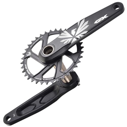 HWEVDHJ Kurbelgarnitur Mountainbike 170/175 Mm Hohler Integrierter Kurbelarmsatz GXP 30T 32T 34T 36T 38T Kettenblattkurbelgarnituren 9-12-Gang Schwarz(34T) von HWEVDHJ