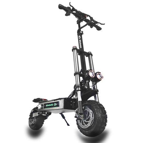 HWWH Elektro Roller Erwachsene E Scooter Offroad Elektroroller Klappbar 11Zoll All Terrain Vakuumreifen Schneller Doppelmotor 60V 40Ah Lithiumbatterie 100 km Akkulaufzeit HWWH Elektro Roller Erwachsene E Scooter Offroad Elektroroller Klappbar 11Zoll All Terrain Vakuumreifen Schneller Doppelmotor 60V 40Ah Lithiumbatterie 100 km Akkulaufzeit von HWWH