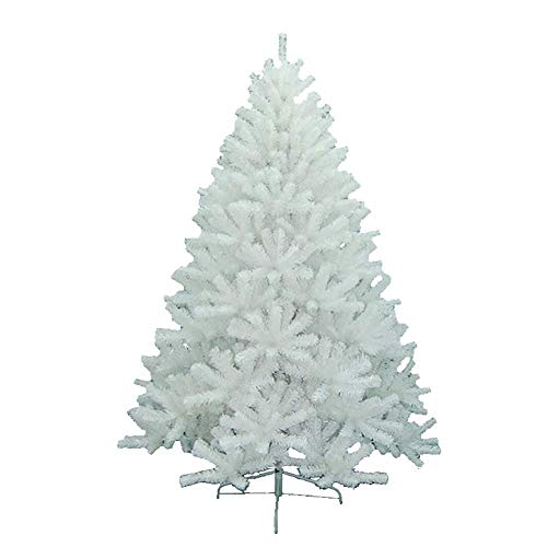 7,8 Fuß hochwertiger, aufklappbarer künstlicher Weihnachtsbaum aus Kiefernholz mit klassischem, massivem Metallständer, PVC-Kristall-Inhite-Weihnachtsdekoration, weiß, 7,8 Fuß (240 cm), das Neue von HXFFXHF