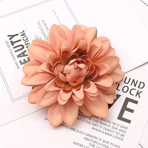 HXFFXHF 20 Stück künstliche Seidenblumenköpfe für Hochzeitsdekoration, Rose, DIY-Kranz, Scrapbooking, Basteln, gefälschte Blumen, Orange von HXFFXHF