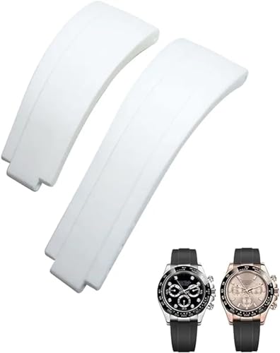 HXFFXHF 20 mm 21 mm Gummi-Armband mit kurzer Schnalle, passend für Daytona Submariner Role OYSTERFLEX Yacht Master, kleines Handgelenk, Silikon von HXFFXHF