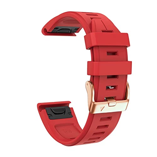 HXFFXHF 20 mm Quick-Fit-Armband aus weichem Silikon für Fenix ​​7S/5S Plus/6S/5S/Instinct 2S/D2, mit roségoldener Schnalle, Silikon-Schnellersatz-Armbänder von HXFFXHF