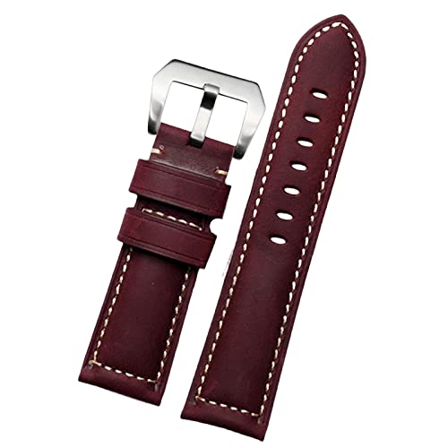 HXFFXHF 20mm 22mm 24mm 26mm Echtes Leder Retro Mann Uhr Band für Panerai PAM111 441 Rindsleder Armband Handgelenk Strap von HXFFXHF