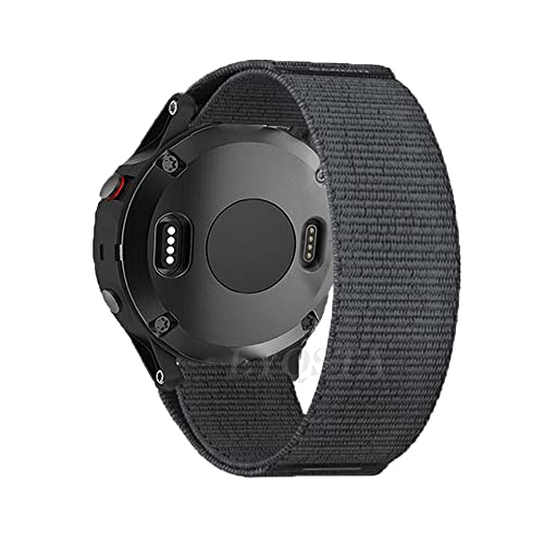 HXFFXHF 22 26mm Armband für Enduro Fenix ​​7 7X Tactix 7 Pro 6 6X Pro 5 5X Plus 3 HR Mk2 Armband Band Haken Look Nylon Armband von HXFFXHF