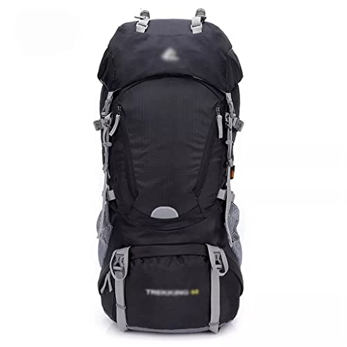 HXFFXHF 60L Outdoor-Wanderrucksack Sportrucksack Reise-Bergsteigerrucksack (Farbe: Schwarz, Größe von HXFFXHF