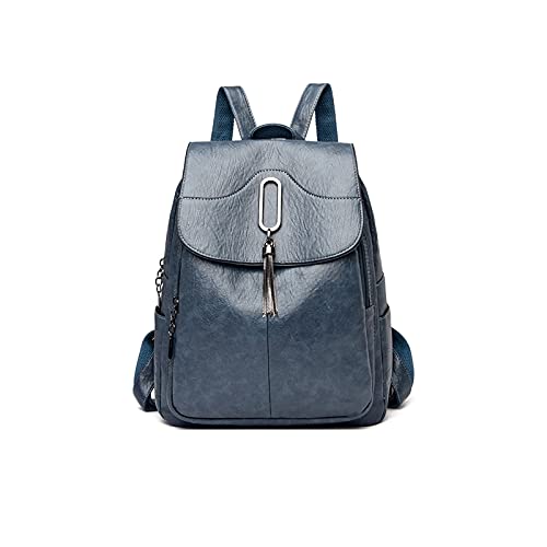 HXFFXHF Damenrucksäcke für Frauen, Retro-Damenrucksack, weiche Lederrucksäcke für Schule, Teenager, Mädchen, Quaste, großer PU-Reiserucksack von HXFFXHF