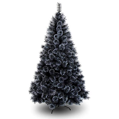 HXFFXHF Encrypted Pine Needle Xmas Pine Tree Automatische Weihnachtsbäume mit massiven Metallbeinen, luxuriöser künstlicher Weihnachtsbaum-Schwarz 120 cm (4 Fuß) Das Neue von HXFFXHF