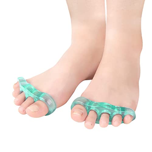 HXFFXHF Fünf-Finger-Hallux-Valgus-Trenner, Separatoren für überlappende Zehen, Gel-Silikon-Glätteisen-Korrektor, Spreizer, Abstandshalter, Korrektur krummer Zehen von HXFFXHF