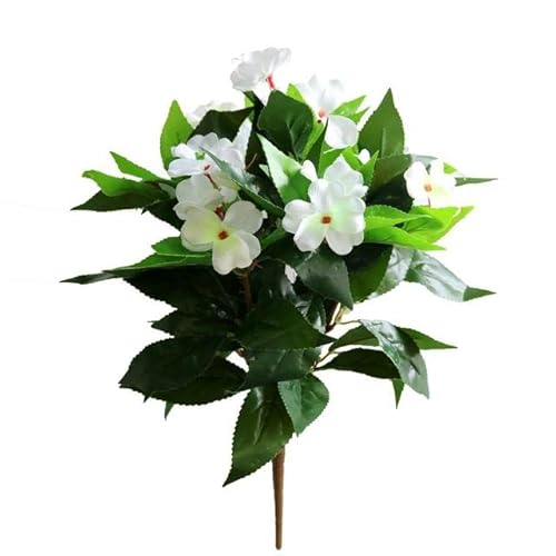 HXFFXHF Künstliche Blumen, 39,9 cm, künstliche Geranienblumen, Seide, Kunstblume, Heimbüro, Hochzeitsdekoration, Weiß von HXFFXHF