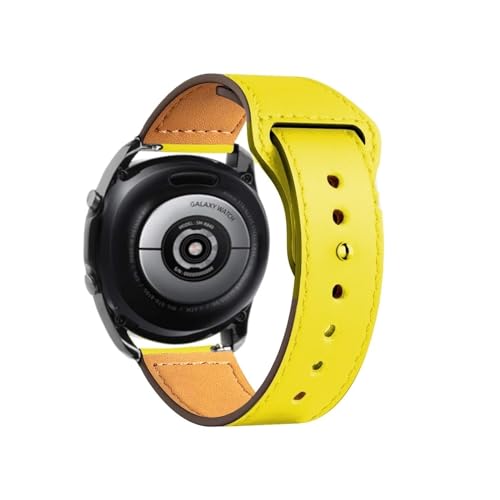 HXFFXHF Lederarmband für Galaxy Watch 6/5/Pro/4/Classic/Active 2 20 mm 22 mm Armband Correa für Watch GT 4-2-3 Pro Band von HXFFXHF