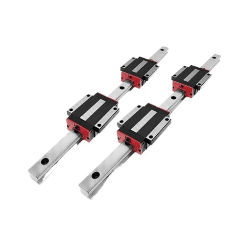 HXFFXHF Metall-Linearführungsschlitten, 2 Stück HGW35 HGH35, quadratische Linearführungsschiene + 4 Stück Gleitblock HGH35CA/HGW35CC (Farbe: HGH35CA, Größe: 550 mm) von HXFFXHF