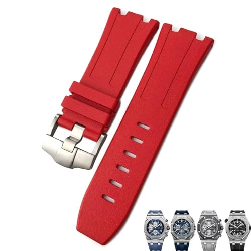 HXFFXHF Naturharz-Fluorkautschuk 28-mm-Uhrenarmband-Ersatz für Audemars Royal Oak Piguet Offshore für AP-Uhrenarmband von HXFFXHF