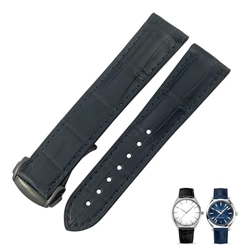 HXFFXHF Uhrenarmband aus Krokodilleder, passend für Omega De Ville Seamaster Constellation, 18 mm, 19 mm, 20 mm, 21 mm, 22 mm, echtes Alligatorlederarmband von HXFFXHF