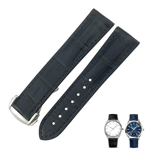 HXFFXHF Uhrenarmband aus Krokodilleder, passend für Omega De Ville Seamaster Constellation, 18 mm, 19 mm, 20 mm, 21 mm, 22 mm, echtes Alligatorlederarmband von HXFFXHF