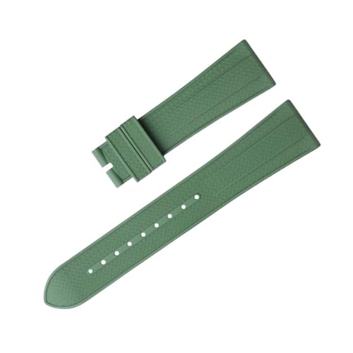 HXFFXHF Weiches Fluorkautschuk-Uhrenarmband, 22 mm, flaches Ende, für Tudor-Armband M79360. M79363, Edelstahl-Faltschließe, Black Bay 1958 GMT, 41 mm Pelagos von HXFFXHF