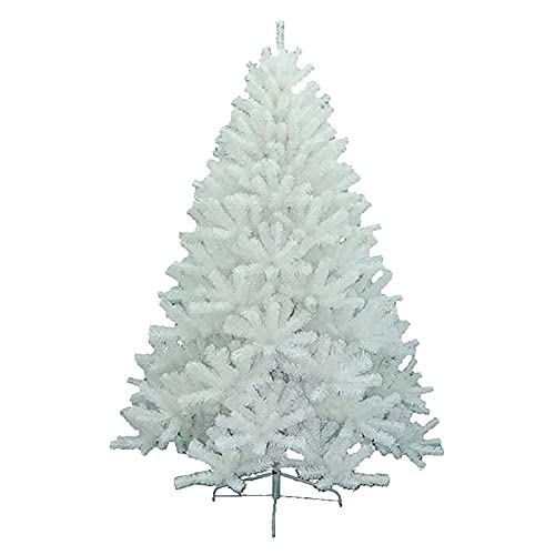 HXFFXHF Weihnachtsbaum, Premium-Künstler-Weihnachtsbaum mit Reißverschluss, Kiefernholz, mit klassischem Metallständer, Weihnachtsdekoration (weiß, 210 cm) von HXFFXHF