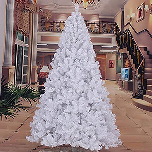 HXFFXHF Weihnachtsbaum, Weihnachtsbäume, Ausverkauf, Weihnachtsdekoration, weiche Verschlüsselung, weißer PVC-Weihnachtsbaum (weiß, 8 Fuß/240 cm) von HXFFXHF