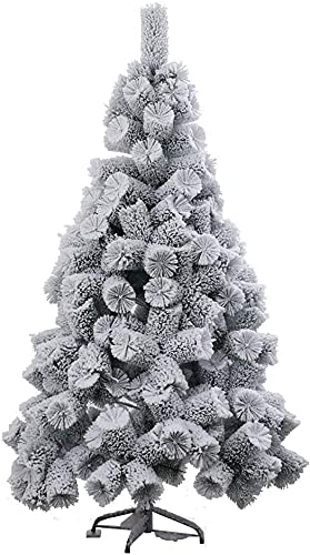 HXFFXHF Weihnachtsbaum, Weihnachtsbäume, Ausverkauf, schneebeflockt, künstliche Weihnachtskiefer mit Metallständer (Farbe: Weiß, Größe: 2,1 m) (weiß 2,2 m) von HXFFXHF