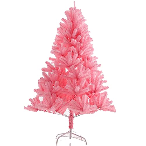 HXFFXHF Weihnachtsbaum-Weihnachtsbaum-Weihnachtsbaum-Weihnachtskiefer-Baum-Rosa-künstlicher Bleistift-Faltbarer Metall-Innen- und Weihnachtsbaum (Rosa 120 cm) Modisch von HXFFXHF