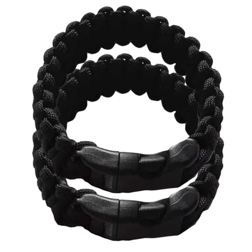 HXNH Taktische Armbänder für den Außenbereich, Survival-Armband, geflochtene Armbänder für Camping und Notfälle, 2 Stück von HXNH