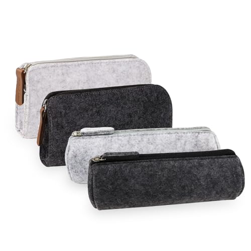 HXSYKJDM 4 Stück Filz Mäppchen, Kosmetiktasche, Federmäppchen Multifunktions Briefpapier Beutel für Stifte Bleistifte Büro Schulbedarf HXSYKJDM 4 Stück Filz Mäppchen, Kosmetiktasche, Federmäppchen Multifunktions Briefpapier Beutel für Stifte Bleistifte Büro Schulbedarf von HXSYKJDM