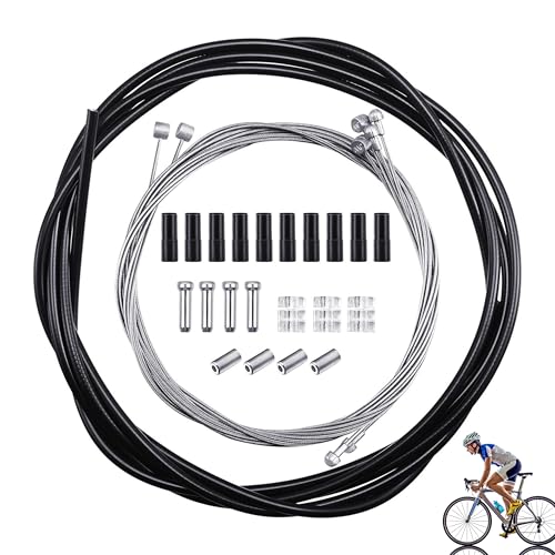 HXSYKJDM Fahrrad Schaltseil Set, Universal Fahrrad Schaltzug Stahl Schaltseil, Schaltseil Set Aus PVC und Edelstahl für Mountainbike Rennrad (2-Meter Lang) von HXSYKJDM