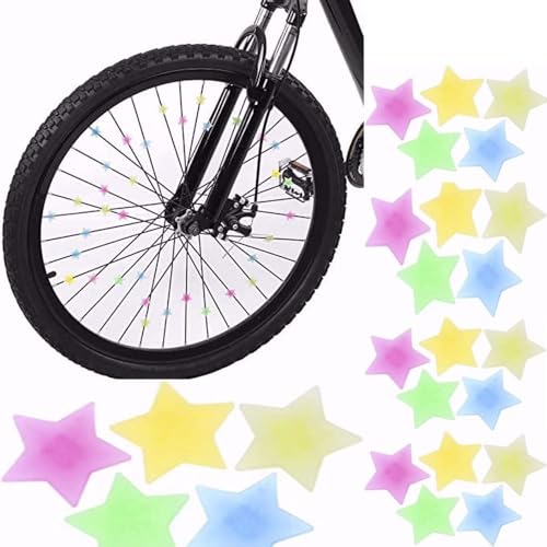 HXStar 36pcs Speichen Reflektoren Fahrrad Kinder Reflektierende, Kunststoff Fahrrad Rad Perlen, Speichen Clicker Fahrrad Speichen Perlen Räder Perlen,Fahrradspeichen-Dekoration von HXStar