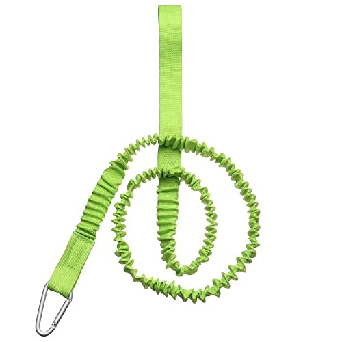 HYBZDKEOP Kajak-Paddel-Leine, 1PC Leine Einstellbar Mit Sicherheitshaken Angelrute Pole Spiralkabel Bindeseil Ruderboot Zubehör Dehnbares Spiralkabelband Kajak(Green) von HYBZDKEOP