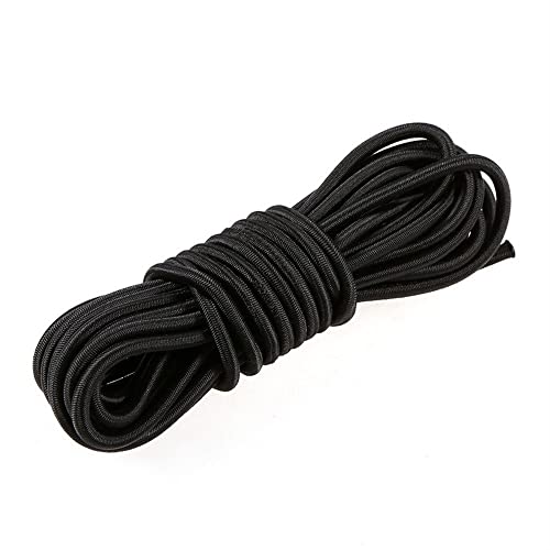 HYBZDKEOP Kajak-Paddel-Leine, 5 Meter 4mm / 5mm Kajak Boot Elastische Bungee-Seil Seil Leine Paddel Leine Elastische Sicherheit Bungee-Seil Stange for Kajak Boot Caravans Kajak Paddel(Black,5mm) von HYBZDKEOP