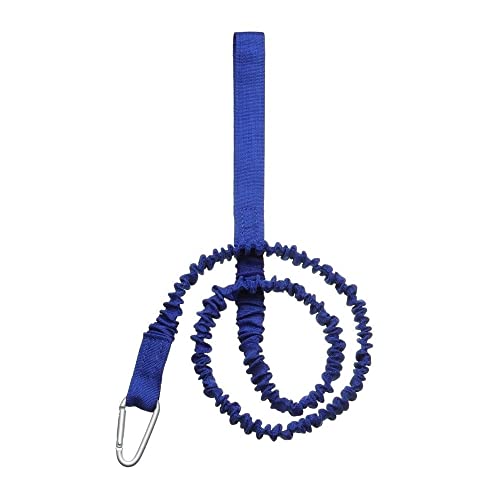 HYBZDKEOP Kajak-Paddel-Leine, Nylon Wassersport Sicherheitskarabiner Surfbrettleine Knöchel Kajak Stange Lanyard Paddelleine Paddle Board Seil Kajak Paddelseil Dehnbar Coiled(Blue) von HYBZDKEOP