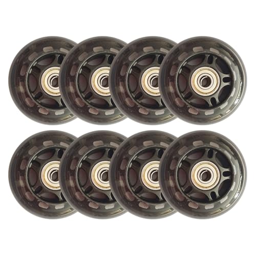 HYBZDKEOP Leuchtend Rollschuhe Räder, Ersatz-Skate-Rollen, 82A Inline-Skate-Rollen mit Lagern 72 MM, 8er-Pack von HYBZDKEOP