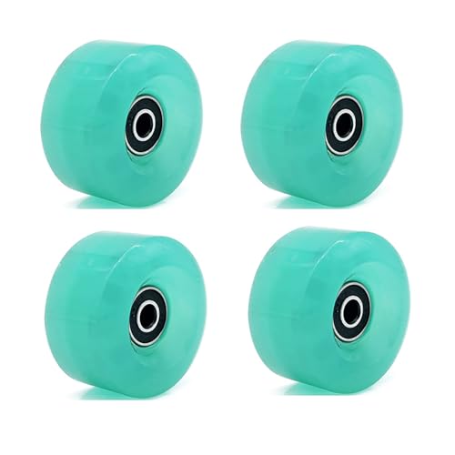 HYBZDKEOP Leuchtend Rollschuhe Räder, Skate-Rollen Ersatz, Skateboard-Rollen 4er-Pack Roller Roller(Green) von HYBZDKEOP