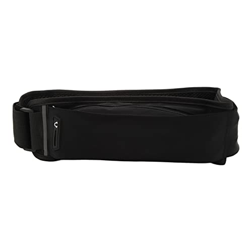 HYEIUIRA Laufgürtel, mehrere Taschen, 60-85 cm, verstellbar, Jogging, Hüfttasche, bequem für den Außenbereich, Schwarz von HYEIUIRA