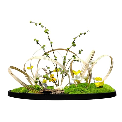 HYGPP Hotel-Esstisch, Landschafts-Drehteller, hochwertige Landschaftsgestaltung, künstliche Blumen, dekorative Ornamente, 60 cm von HYGPP