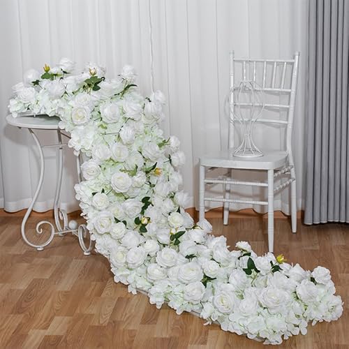 HYGPP Künstliche Blumengirlanden als Mittelstücke, Hochzeitsblumenarrangements für Sweetheart/Head-Tischdekoration, Hochzeitshintergrund, Wandbogen, Eingangsbereich, Hausgarten-Dekoration A von HYGPP