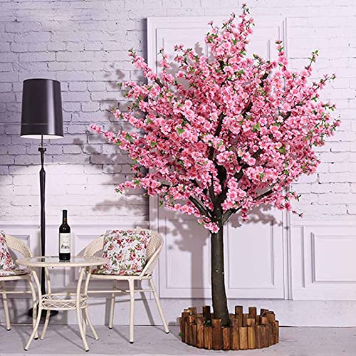 HYGPP Künstlicher Kirschblütenbaum, 1,5 m bis 3 m, rosafarbener gefälschter japanischer Sakura-Baum zur Dekoration im Innen- und Außenbereich, für Zuhause, Terrasse, Hochzeit, Festival, von HYGPP