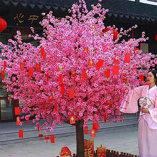 HYGPP Künstlicher Kirschblütenbaum, künstlicher Kirschblütenbaum, Kirschblütendekor, japanischer Kirschblütenbaum, Sakura-Dekor, handgefertigter Hellrosa Baum 2,5 x 2 m von HYGPP