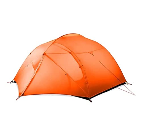 Camping Zelt Campingzelt, Einfach Aufzubauen, Doppellagiges, Wasserdichtes 3-Jahreszeiten-Zelt Zum Wandern, Radfahren, Camping Im Freien Zelt Für Klettern(Orange) von HYKJCSS