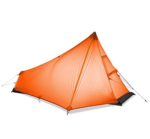 Camping Zelt Ultraleichtes Campingzelt Für Eine Person, Einfach Aufzubauen, Wasserdicht, Tragbar, Keine Zeltstange, Sofortiges Zelt Im Freien Zelt Für Klettern(Orange) von HYKJCSS