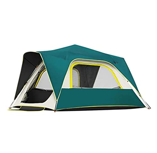 Camping Zelt Vinyl-Sonnenschutz-Campingzelt Doppeltes Regenfestes Touristenzelt Pop-Up Zum Wandern, Bergsteigen, Outdoor-Zelt Zelt Für Klettern(Grün,240 * 240 * 152CM) von HYKJCSS