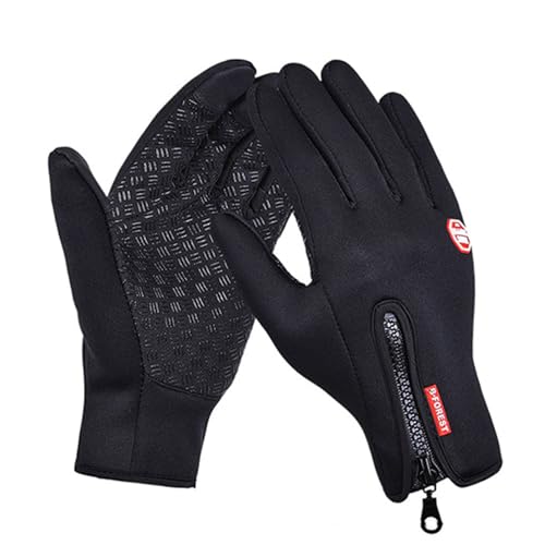 HYLM Thermoalpin, Thermo Alpin, Thermo Handschuhe Freezr für Herren,Herren warm, Touchscreen, wasserdicht, für den Winter (A0001-BK, XL) von HYLM