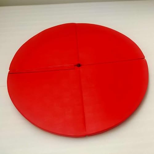 HYLMF Sicherheits-Schutzmatte für Fitness, Gymnastik, Yoga, Pole-Tanzmatte, faltbar, stoßdämpfend, rund, Pole-Tanzmatte (Größe: 120 x 10 cm, Farbe: Rot) von HYLMF
