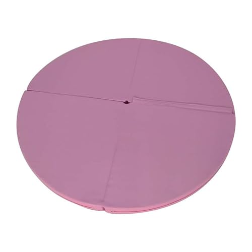 HYLMF Sicherheits-Schutzmatte für Fitness, Gymnastik, Yoga, Pole-Tanzmatte, faltbar, stoßdämpfend, rund, Pole-Tanzmatte (Größe: 200 x 5 cm, Farbe: Pink) von HYLMF