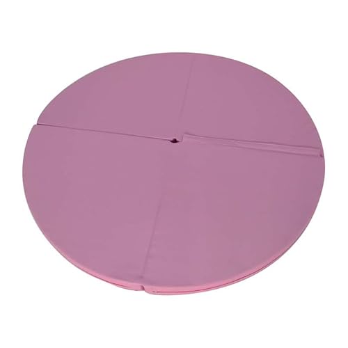 HYLMF Sicherheits-Schutzmatte für Fitness, Gymnastik, Yoga, Pole-Tanzmatte, faltbar, stoßdämpfend, rund, Stangentanzmatte (Größe: 150 x 3 cm, Farbe: Pink) von HYLMF