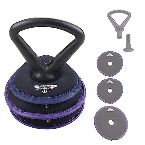 HYPERWEAR Soft Adjustable Kettlebell 25 lbs 11,3 kg | Kugelhantel mit Verstellbares Gewicht | Premium Qualität für Gym, Fitness zu Hause und Crossfit von HYPERWEAR