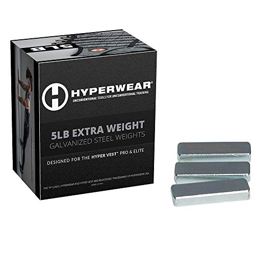 Hyperwear Booster Pack für Hyper Vest PRO & Elite Gewichtswesten - Erweiterungsset mit 35 Zusatzgewichten (insgesamt 5lbs) von HYPERWEAR