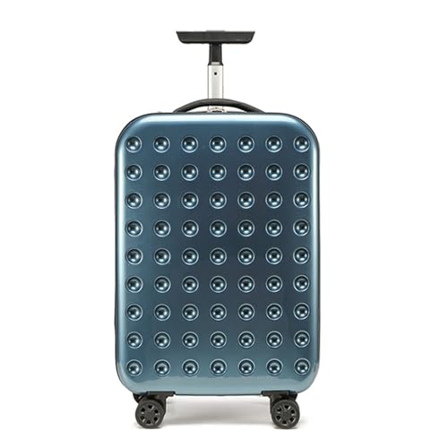 HYQFSAD 20 Zoll zusammenklappbarer Koffer, strapazierfähiges Hartschalen-Handgepäck, geräumig (45 l), ultraleichter Trolley-Koffer mit leisen Spinner-Rollen, TSA-zugelassenes Schloss(Blue) von HYQFSAD