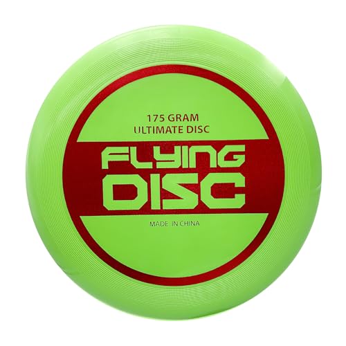 HYSHLC 27cm Outdoor Sport Frisbee, Golfscheibe Wettkampf Frisbee Scheibe, Strand Frisbee, Ultimate Frisbee, Geeignet für Garten, Rasen, Park, Outdoor, 175g Grün HYSHLC 27cm Outdoor Sport Frisbee, Golfscheibe Wettkampf Frisbee Scheibe, Strand Frisbee, Ultimate Frisbee, Geeignet für Garten, Rasen, Park, Outdoor, 175g Grün von HYSHLC